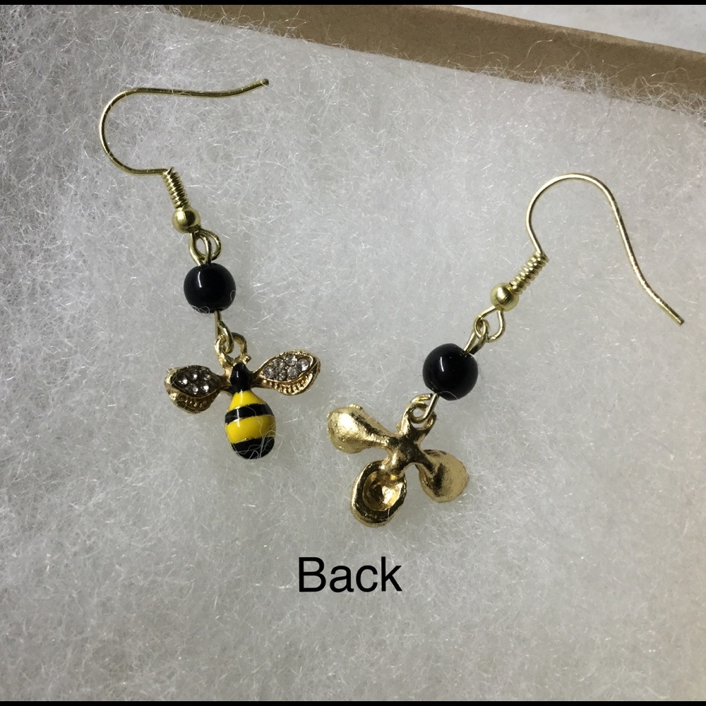 Price Drop ..Earrings, Honey Bee Earrings, - Picture 3 of 8